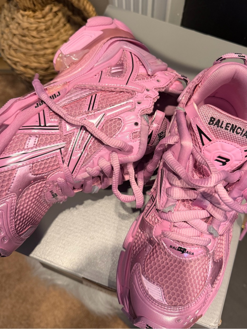 Balenciaga Triple S Trainers in Pink - Picture 3 of 4